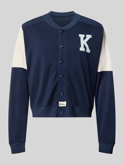Kenzo Gebreid jack van mix van viscose en katoen Marineblauw - 2