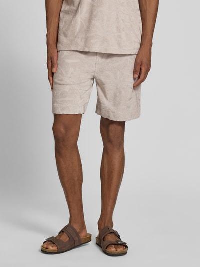 BOSS Orange Regular Fit Sweatshorts aus Baumwoll-Mix Modell 'SE_FLOWER' Sand 4