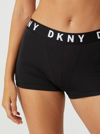 DKNY Majtki z paskiem z logo  Czarny 3