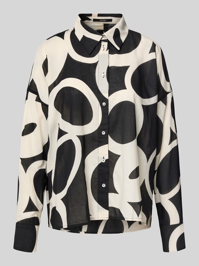 Someday Relaxed Fit Bluse im Allover-Look Modell 'Zirveli' Black 2