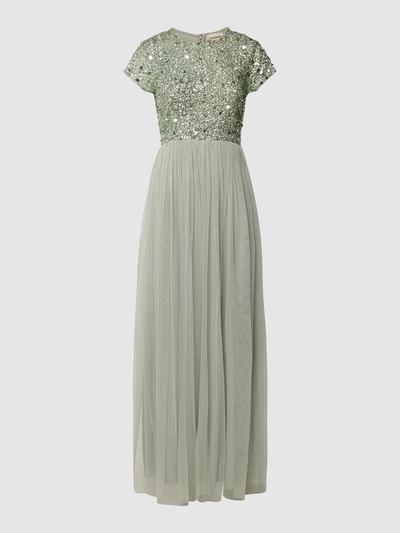 LACE & BEADS Abendkleid mit Pailletten Mint 2