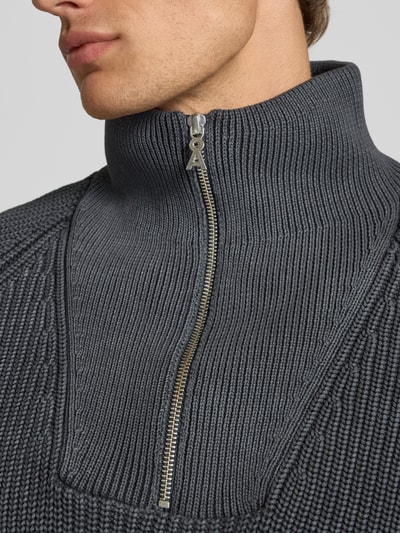 Armedangels Regular Fit Troyer aus reiner Baumwolle Modell 'KAALVES' Black 3