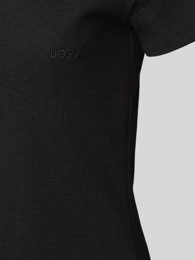 BOSS T-shirt o kroju regular fit z mieszanki bawełny Czarny 2