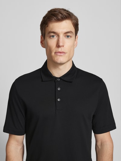 BOSS Slim Fit Poloshirt mit Label-Detail Modell 'Press' Black 3