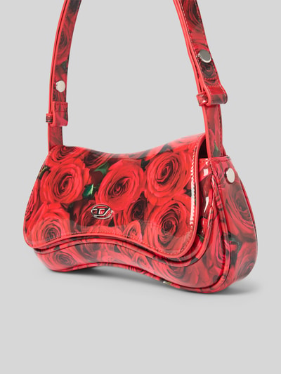 Diesel Shoulder Bag mit Label-Applikation Rot 3