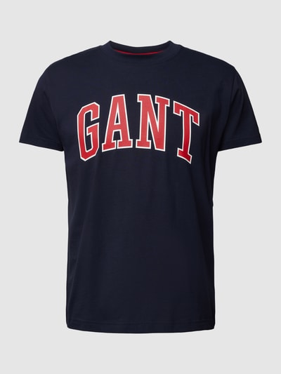 Gant T-Shirt mit Label-Print Marine 2