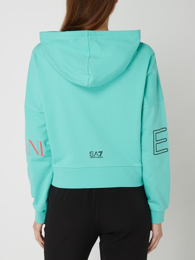 EA7 Emporio Armani Boxy Fit Hoodie mit Logo-Prints  Gruen 5