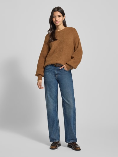 MSCH Copenhagen Relaxed Fit Strickpullover mit Alpaka-Anteil Modell 'Gustel Hope' Cognac 1