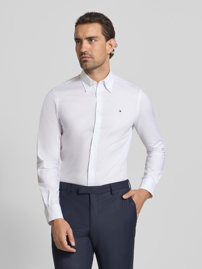Tommy Hilfiger Tailored Slim fit zakelijk overhemd van katoenmix Wit - 4