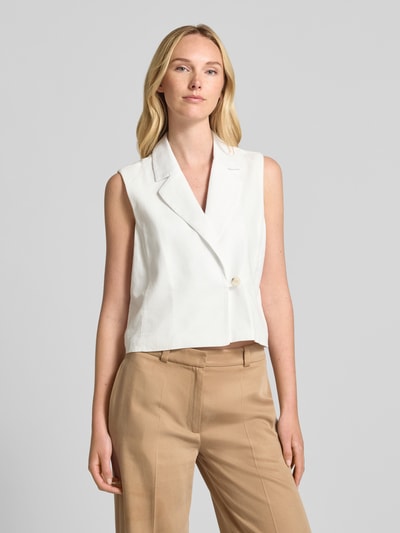 OPUS Gilet met linnen, model 'Wino' Offwhite - 4