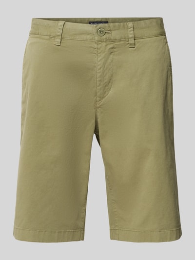 Marc O'Polo Regular Fit Bermudas in unifarbenem Design Modell 'Reso' Oliv 2