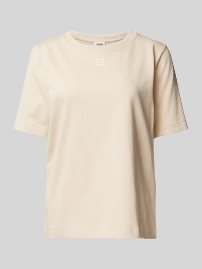 Drykorn T-Shirt mit Label-Stitching Sand 2