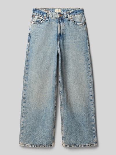 Jack & Jones Wide fit jeans met logopatch, model 'Dave' Lichtblauw - 1