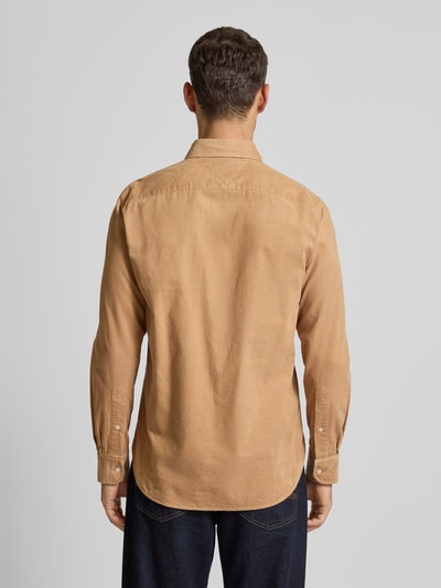 Tommy Hilfiger Regular Fit Cordhemd mit Button-Down-Kragen Modell 'SOLID' Camel 5