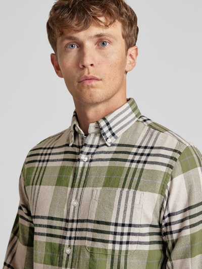 Jack & Jones Premium Slim fit vrijetijdsoverhemd met button-downkraag, model 'BLUNORRIS' Groen - 3