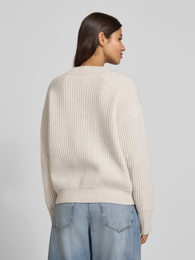 Drykorn Strickpullover aus Schurwolle Modell 'PASELIA' Hellgrau Melange 5