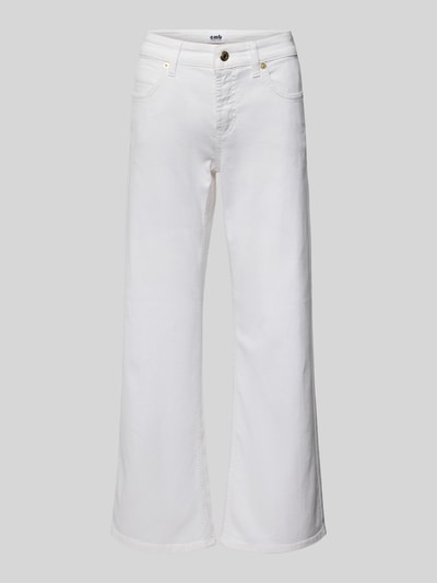 Cambio Straight Leg Jeans mit verkürztem Schnitt Modell 'TESS' Weiss 2