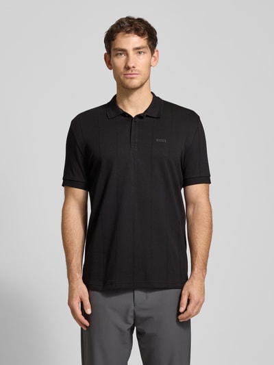 BOSS Green Poloshirt mit Label-Print Black 4