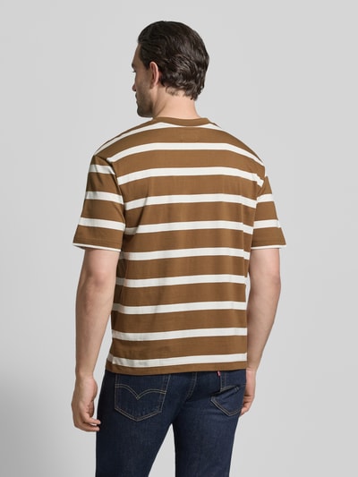 MCNEAL T-shirt z prążkowanym okrągłym dekoltem Jasnobrązowy 5