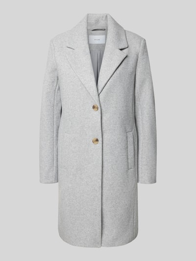 Vila Lange jas met reverskraag, model 'CLAUDIA' Lichtgrijs - 2
