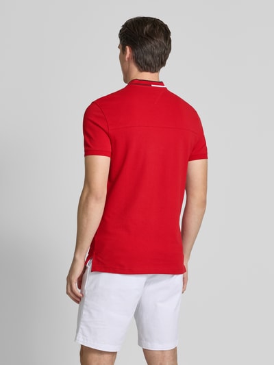 Tommy Hilfiger Slim Fit Poloshirt mit Stehkragen Modell 'MAO' Rot 5