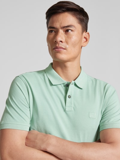 camel active Regular Fit Poloshirt mit Logo-Stitching Aqua 3