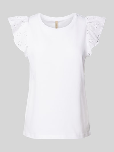 Soyaconcept T-Shirt in unifarbenem Design Modell 'Loraine' Weiss 2