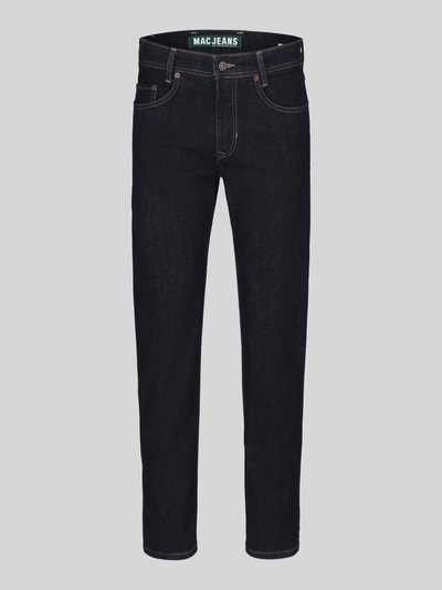 MAC Straight Fit Jeans aus Baumwoll-Mix Modell 'Arne' Dunkelblau 2