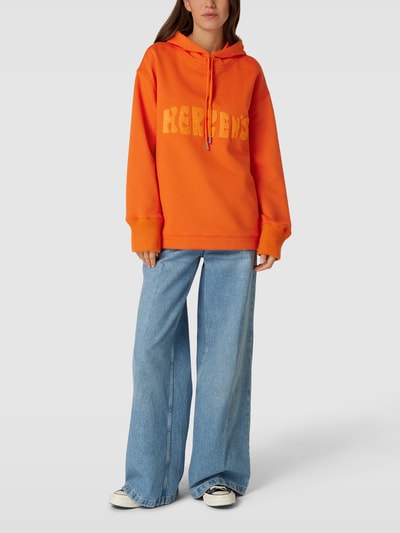 Herzensangelegenheit Hoodie met labelapplicatie Oranje - 1