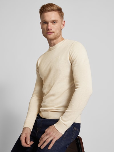 Tom Tailor Pullover mit Rundhalsausschnitt aus reiner Baumwolle Beige 3