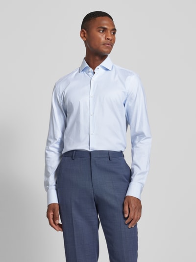 BOSS Slim Fit Business-Hemd mit Haifischkragen Modell 'Hank' Bleu 4