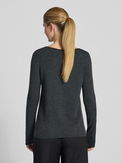 Marc O'Polo Regular fit gebreide pullover van wolmix Donkergrijs - 5