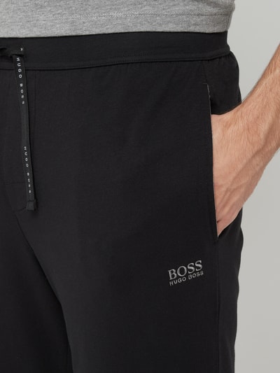 BOSS Sweatpants mit Label-Stitching Modell 'Mix&Match Pants' Black 3