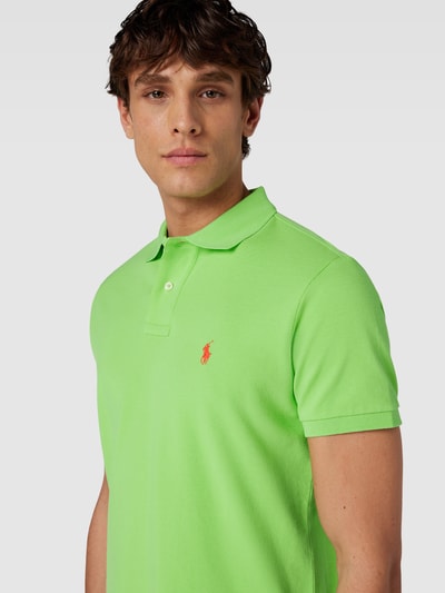 Polo Ralph Lauren Regular fit poloshirt met labelstitching Grasgroen - 3