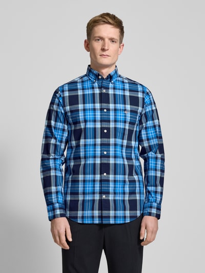 Gant Regular Fit Freizeithemd mit Label-Stitching Royal 4