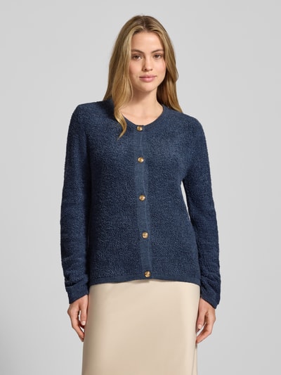 More & More Strickjacke mit Strukturmuster Rauchblau 4