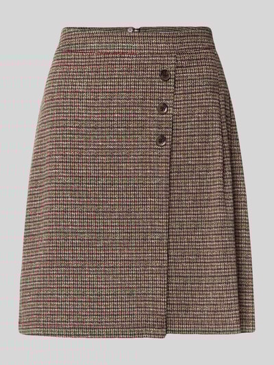 More & More Minirok met sierknopen Donkerbruin - 2