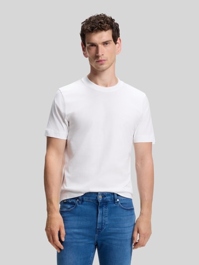 BOSS Regular Fit T-Shirt aus reiner Baumwolle Modell 'Thompson 01' Weiss 4