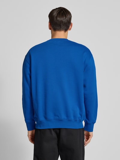 Wood Wood Bluza z naszywką z logo model ‘Noel’ Królewski niebieski 5