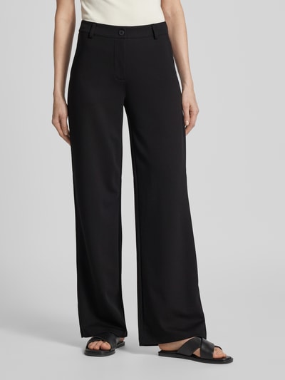 FREE/QUENT Relaxed fit stoffen broek met stretch, model 'Nanni' Zwart - 4