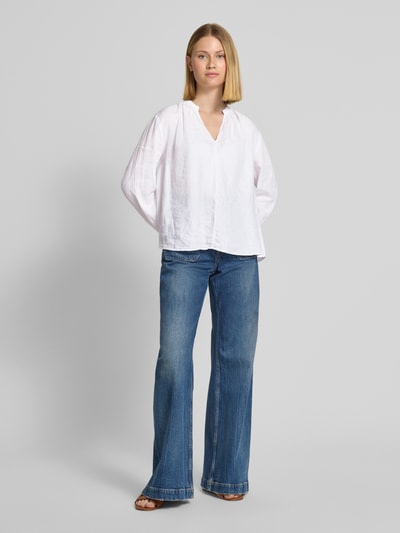 Tommy Hilfiger Relaxed Fit Bluse aus reinem Leinen Weiss 1
