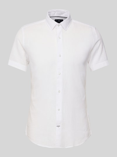 JOOP! Collection Koszula casualowa męska JOOP! Collection;Mieszanka bawełny i lnu;Krój slim fit;Model ‘Pit’;Kołnierzyk typu kent;Listwa guzikowa;Długość tyłu w rozmiarze 40: 67 cm;Szerokość ramion w rozmiarze 40: 41 cm;Długość rękawa w rozmiarze 40: 22 cm Biały 2