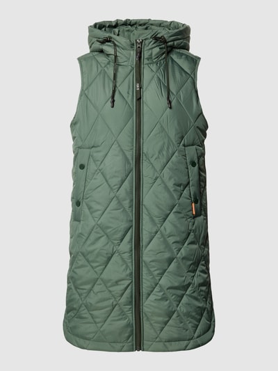 QS Bodywarmer met labeldetail Olijfgroen - 2