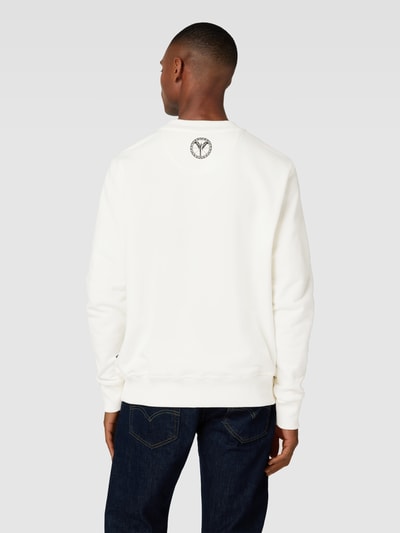 CARLO COLUCCI Sweatshirt met ribboorden Offwhite - 5