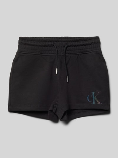 Calvin Klein Jeans Sweatshorts mit Label-Print Black 1
