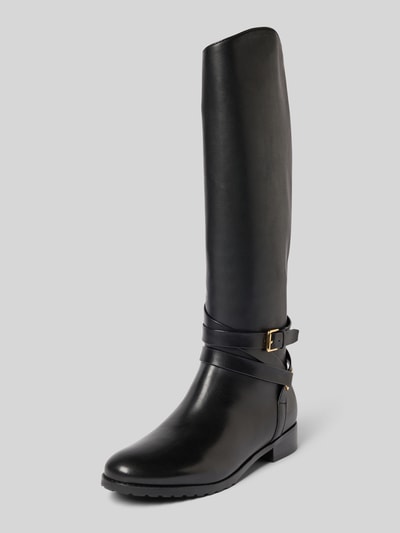 Lauren Ralph Lauren Lederstiefel mit Dornschließe Modell 'COLLINS' Black 1
