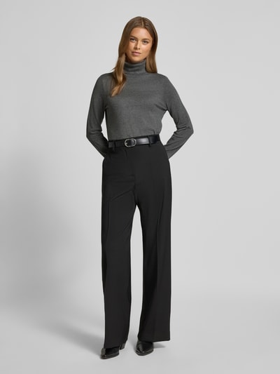 s.Oliver RED LABEL Regular Fit Rollkragenpullover aus Viskose-Mix Mittelgrau Melange 1