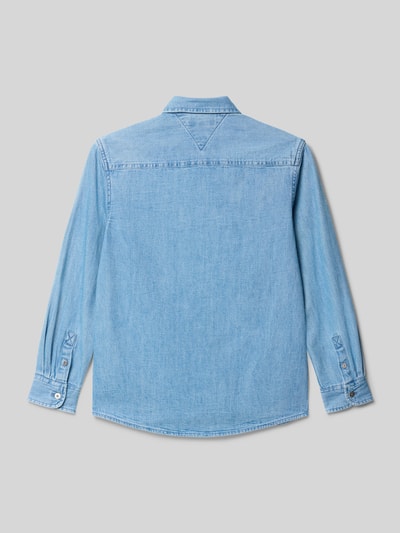 Tommy Hilfiger Teens Regular fit jeansoverhemd van puur katoen Blauw - 3