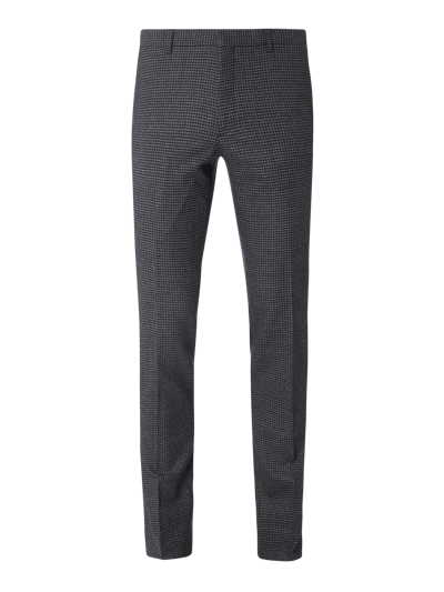 Bruun & Stengade Slim Fit Anzughose mit Vichy-Karo  Blau 1