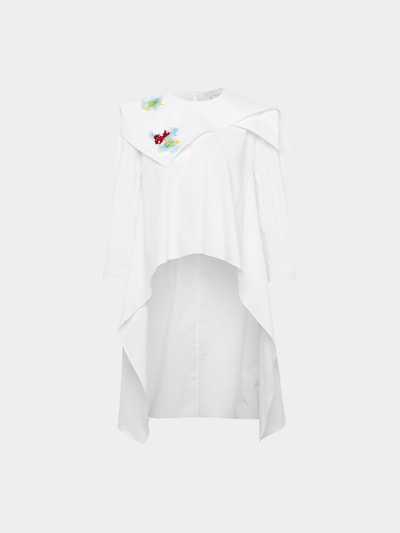 Delpozo Bluse mit Applikationen Weiss 2